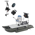 8.8ft Inflatable Pontoon Boat with 12V 55LBS Trolling Motor A660