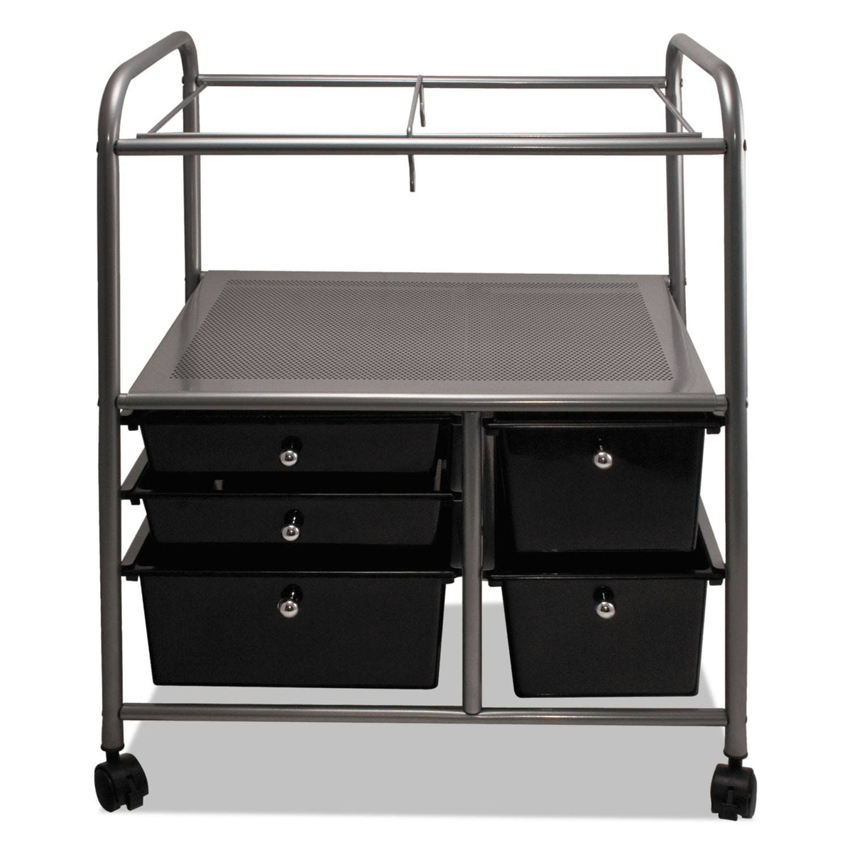 Black File Cart with Five Storage Drawers U3935