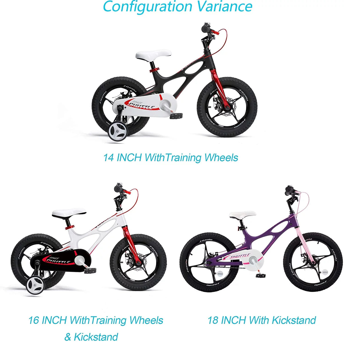 White 18 inch Kid's Bike L414