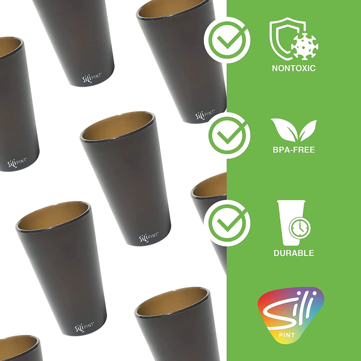 2 Pack 16oz Silicone Pint Glasses K5002