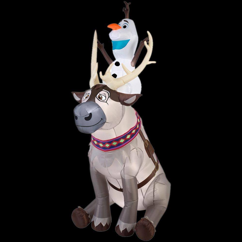 Inflatable Olaf Sitting on Sven Y207933