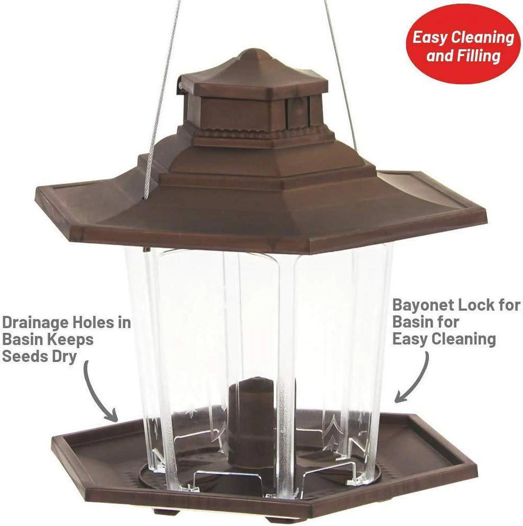 Brown Gazebo Wild Bird Feeder C851185