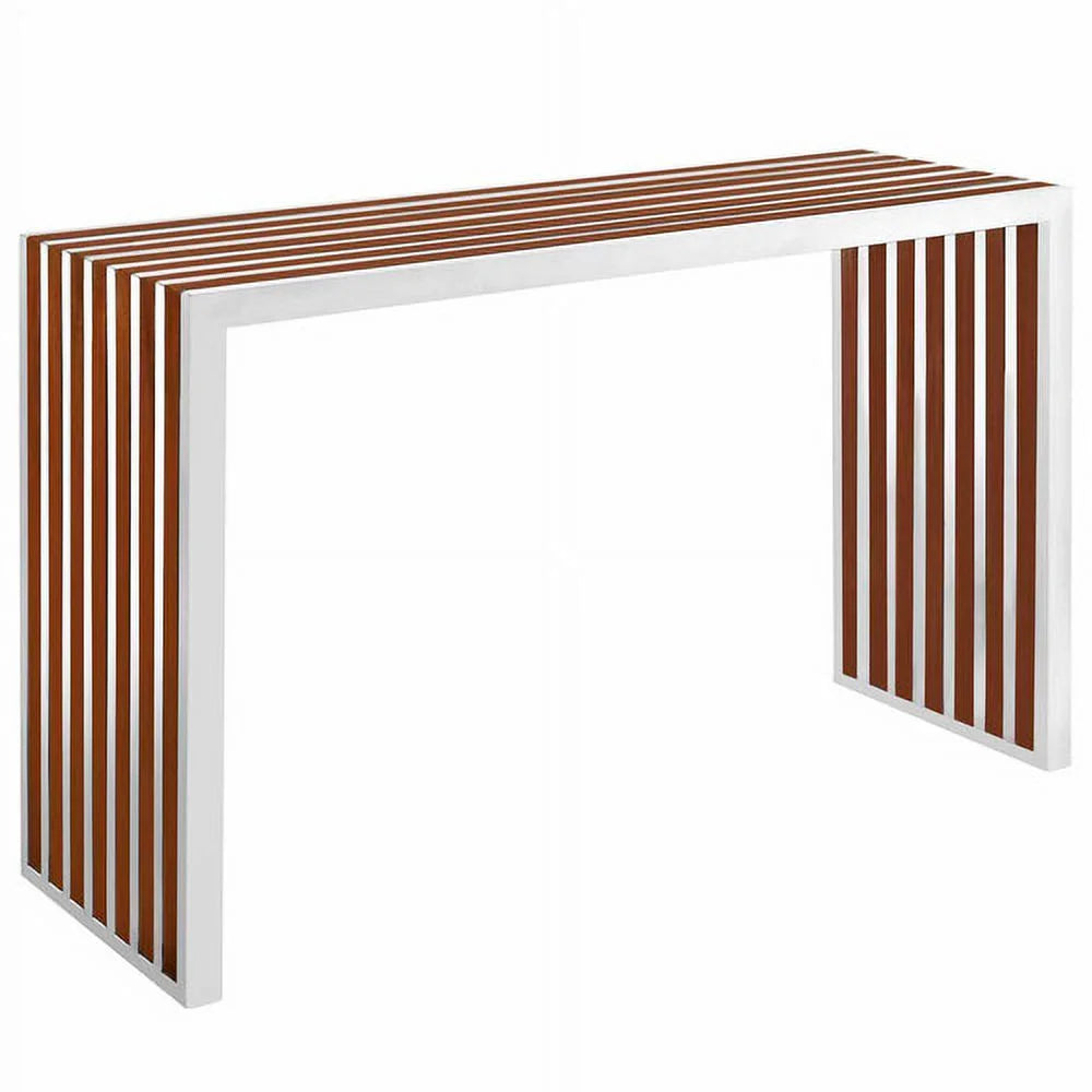 Walnut Wood Inlay Console Table or Bench Z733