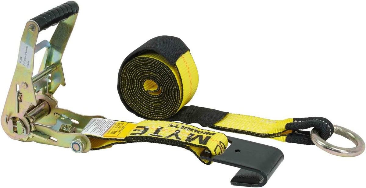4 Pack 2 x 10' Car Tie Down Ratchet Strap with Flat Hook B9229