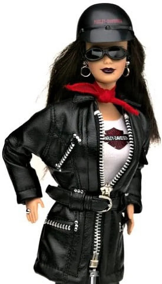 Brunette Barbie Doll Motorcycle W3469