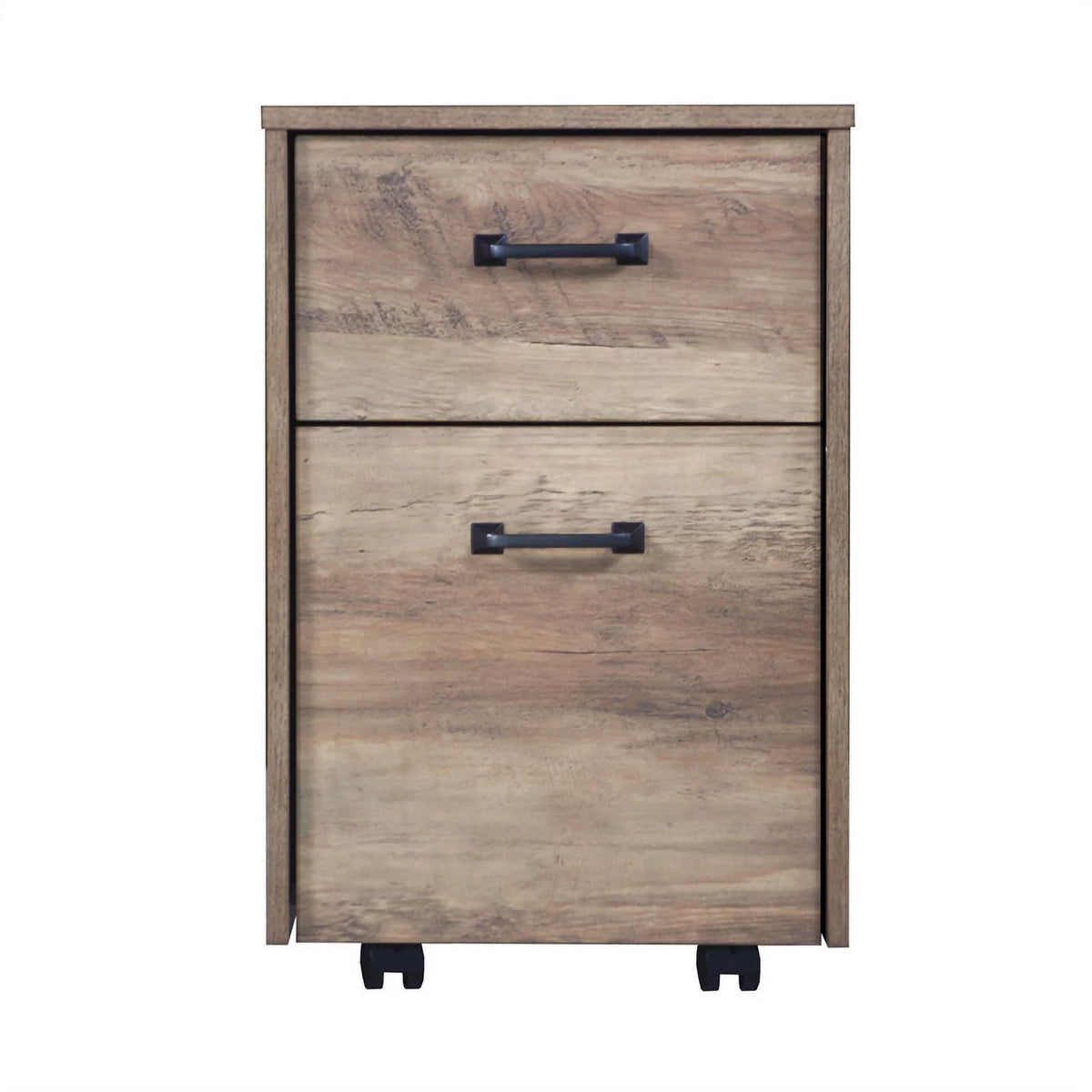 Rustic Oak Finish Mobile File Cabinet I847507