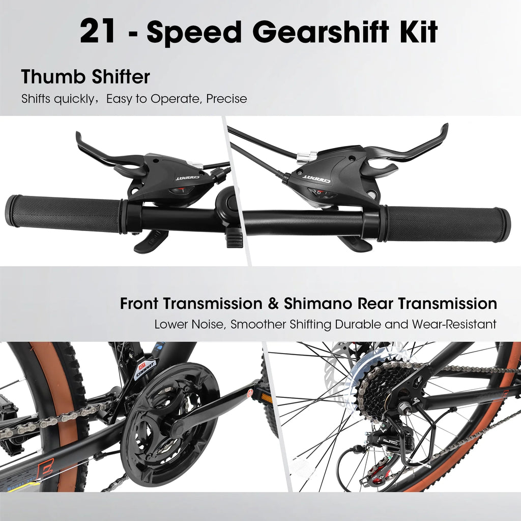 24 inch Mountain Bike with 21 Speed Disc Brakes F104406