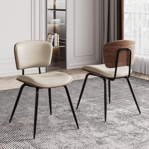 Beige Fabric Dining Chair Pack of 2 T703