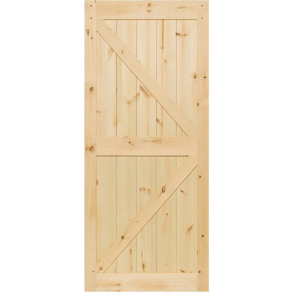 Solid Pine Unfinished Barn Door Slab Q949
