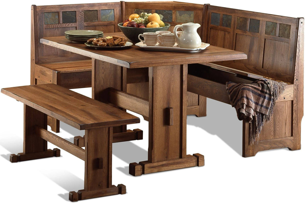 Rustic Oak Breakfast Nook Set O1210