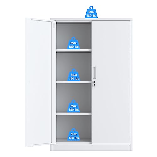 Black 3 Shelf Locking Metal Storage Cabinet F38961