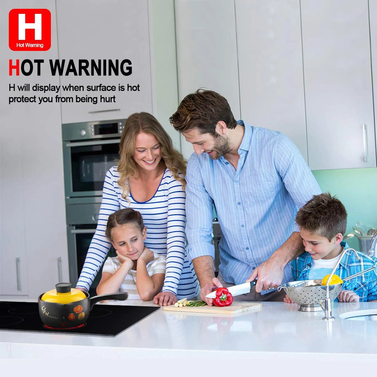 Built-in Electric Stove, 30 Vitro Ceramic Surface Radiant Electric Cooktop, 4 Burners X645