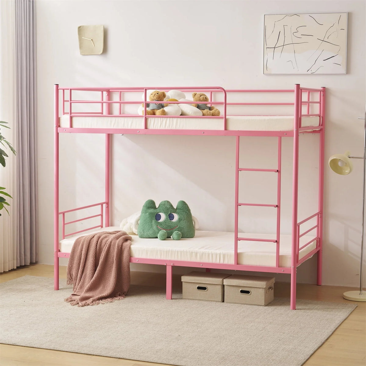 Twin over Twin Steel Bunk Beds T9710