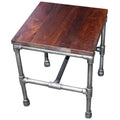 Solid Wood Side Occasional Table in Brown V8705