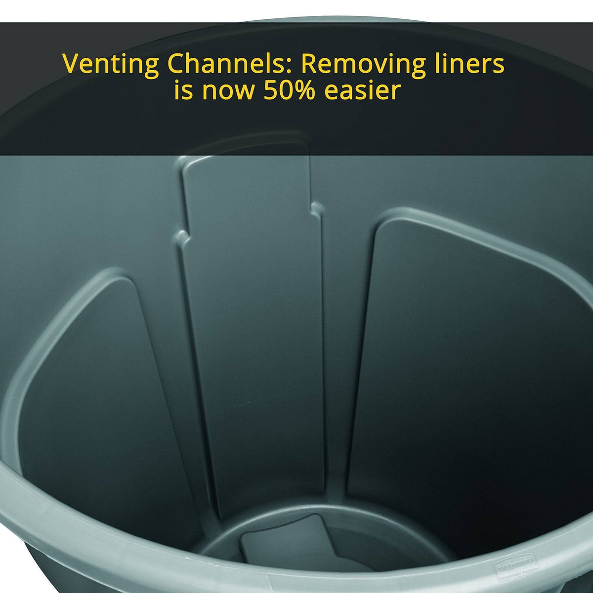 44 Gallon Black Trash Can E879