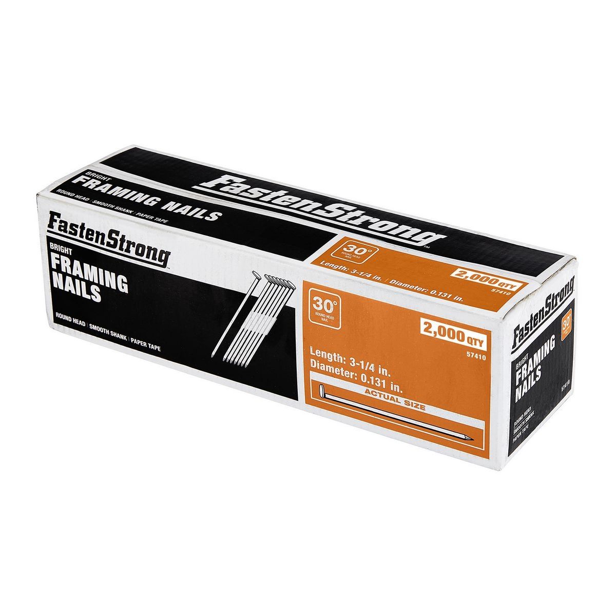 Bright 3-1/4 in. Framing Nails, 2000 Pack E18158