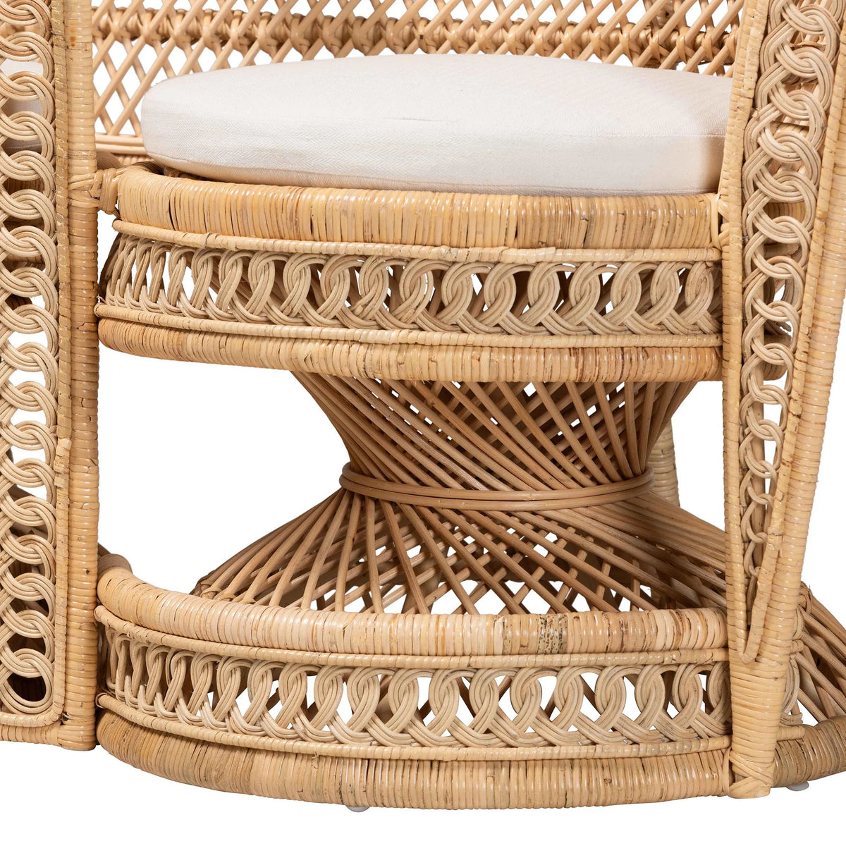Natural Brown Rattan Two-Seater Chair V232