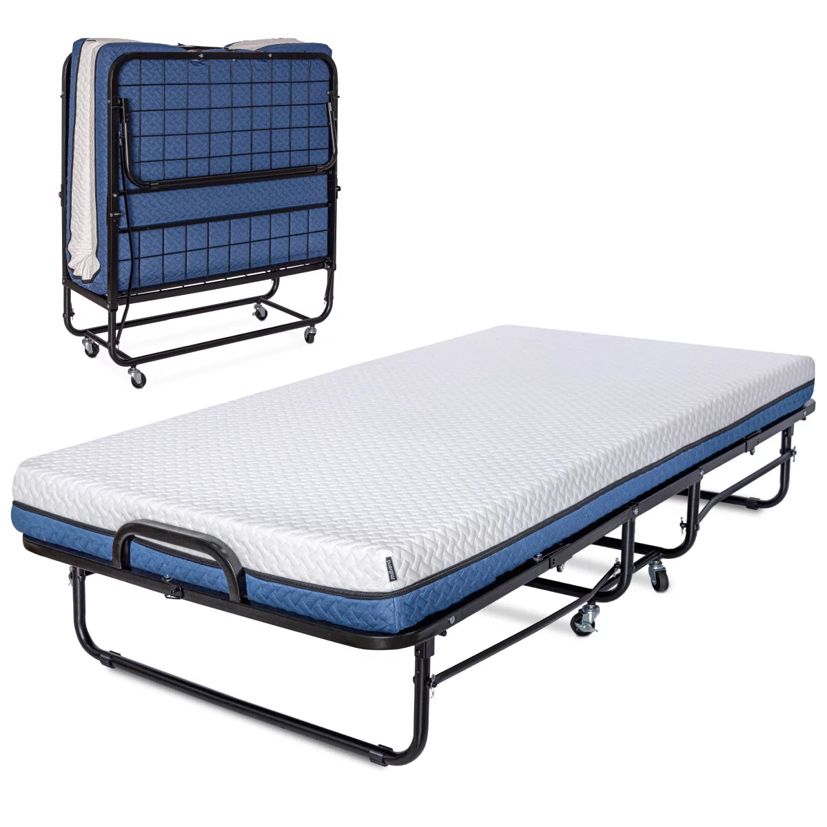 Folding Bed with Memory Foam Mattress Twin Size D81749