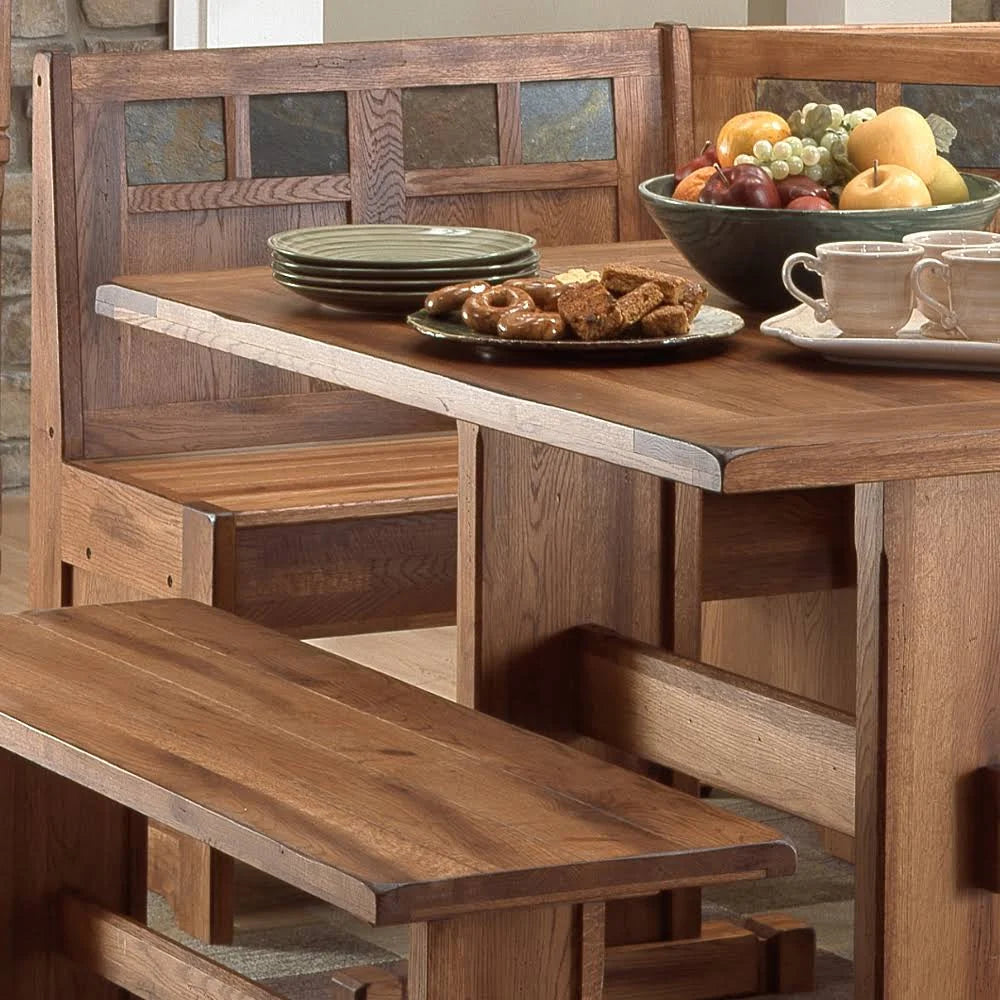 Rustic Oak Breakfast Nook Set O1210