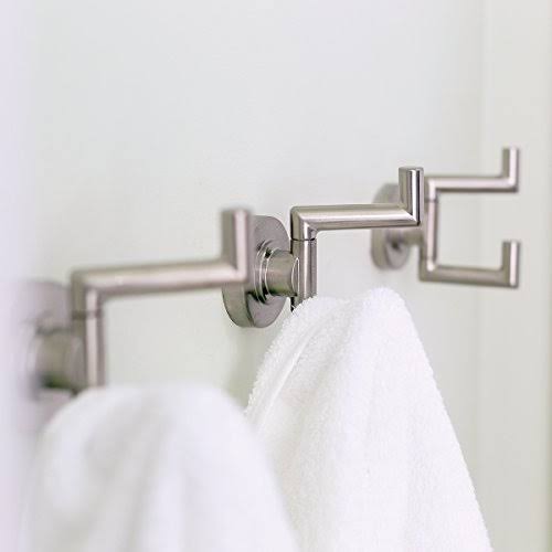 Brushed Nickel Double Robe Hook S414