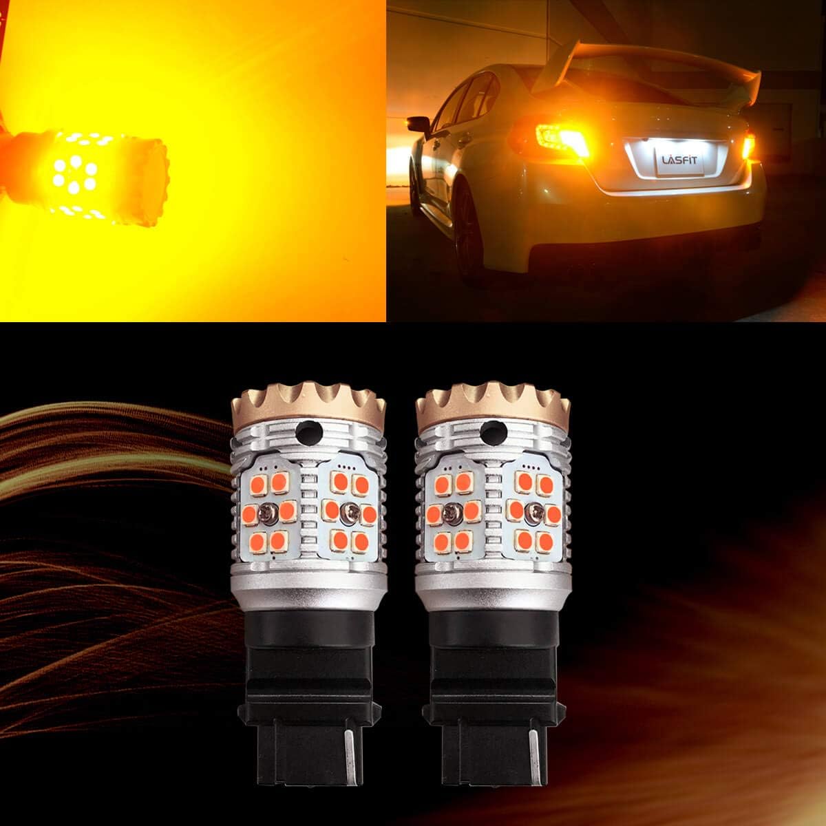 Amber LED Turn Signal Light Bulb (Pack of 2) T6242