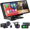 9.3 Portable Car Stereo with 2.5K Dash Cam and Backup Camera F10916