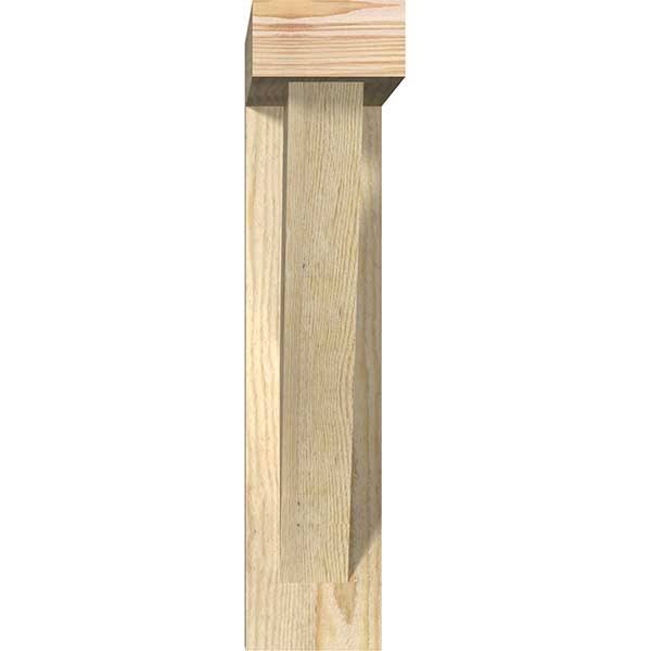 Traditional Block Rough Sawn Bracket with Offset Brace, Douglas Fir G452