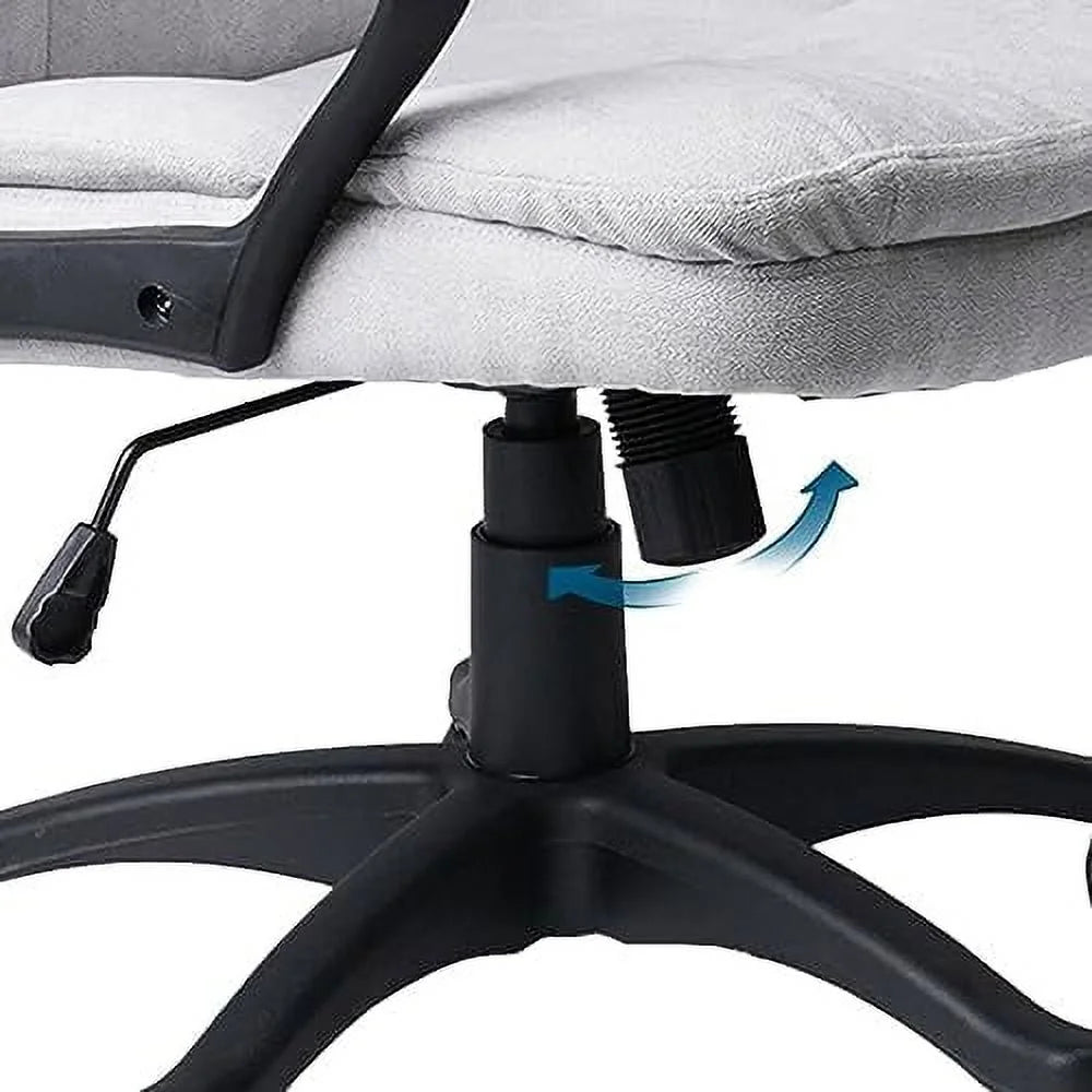 Ergonomic Upholstered Swivel Office Chair with Headrest and Armrest Y420827