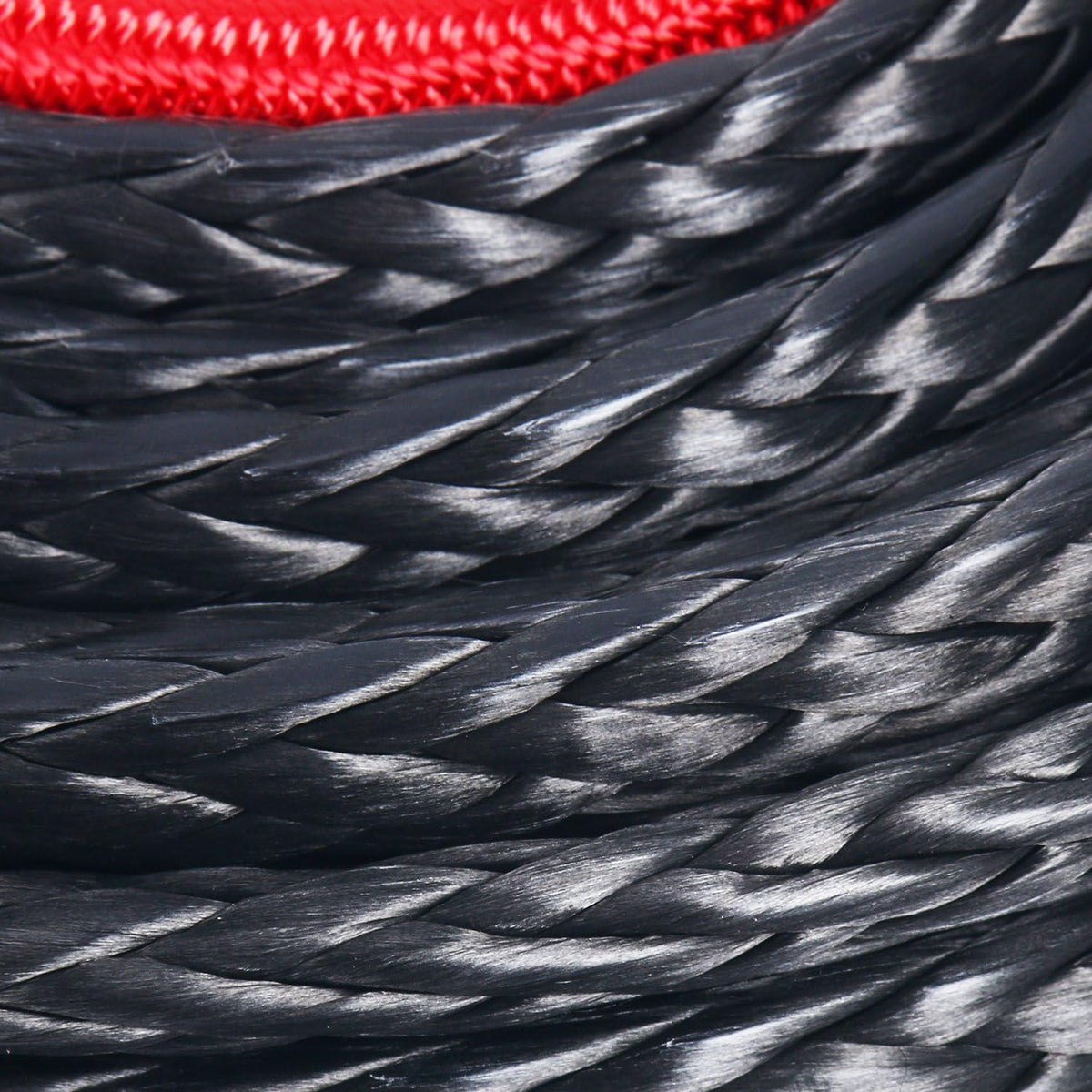 Black Synthetic Winch Rope Cable with Protective Sleeve, 22000lbs, Pack of 2 L44266