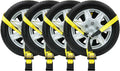 4 Pack 2 x 10' Car Tie Down Ratchet Strap with Flat Hook B9229
