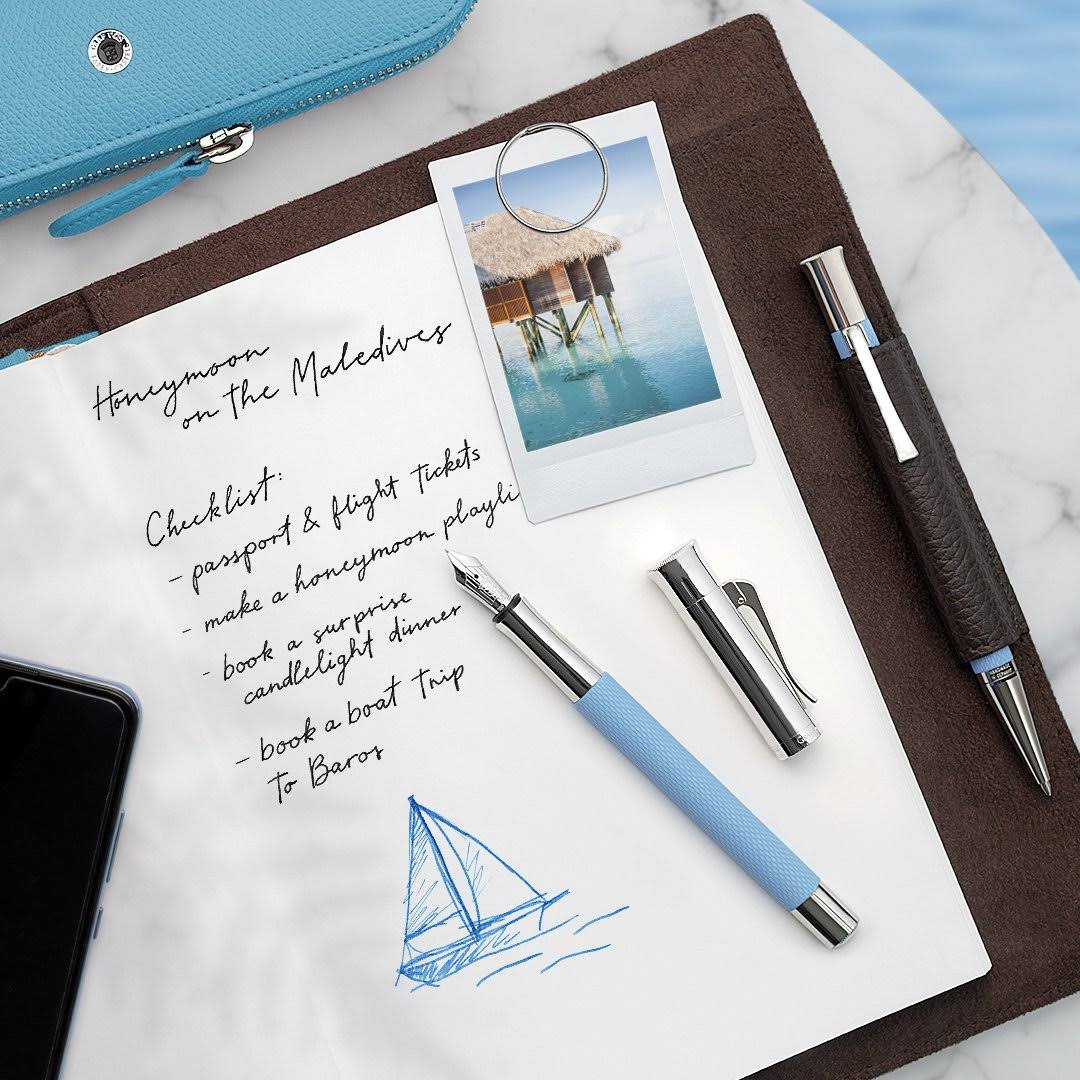 Fountain Pen Guilloche Gulf Blue - Fine B73013