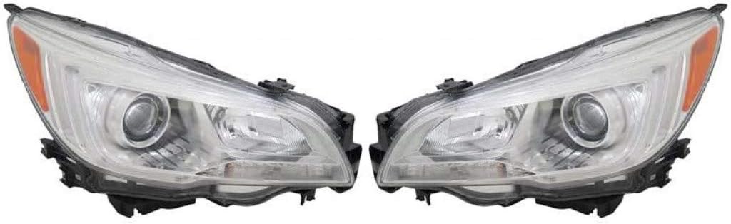 Headlight Assembly for Subaru Legacy 2015-2017 Driver Side Chrome M34605