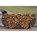 8' Double Round Firewood Log Rack with Kindling Kit P1991