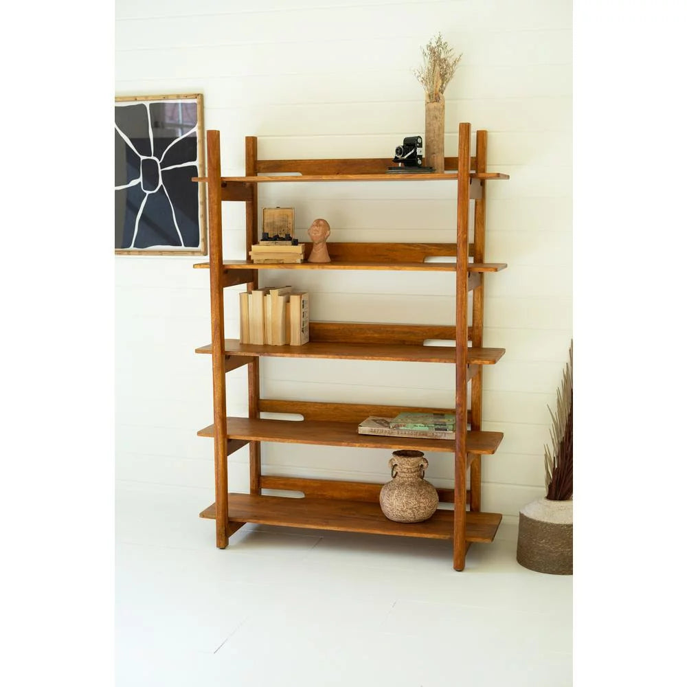 Mango Wood Bookshelf with Teak Finish R171