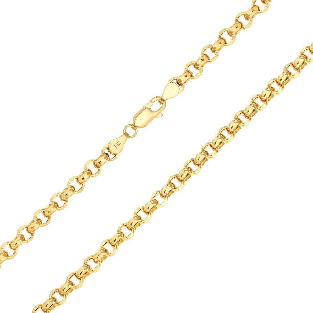 10k Yellow Gold 5mm Rolo Chain Necklace 18" - 24" R2786