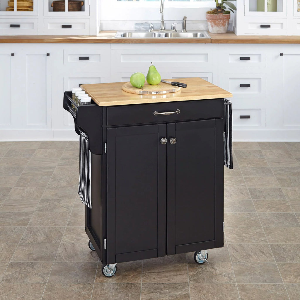 Off White Wood Kitchen Cart W574