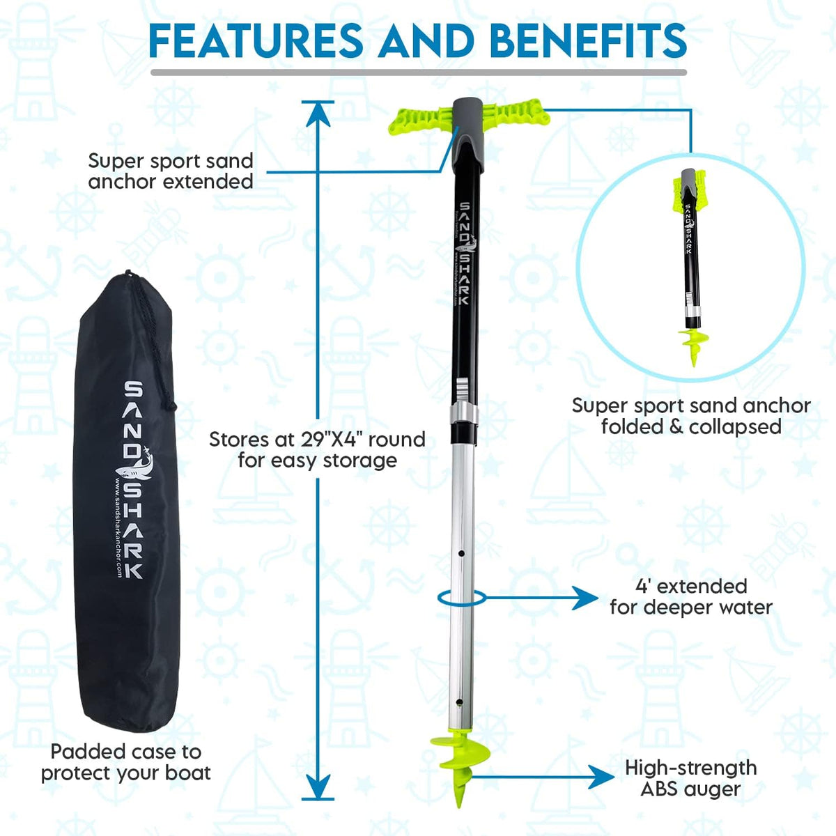 Boat Anchor Adjusts 29-48 w/Case P48680