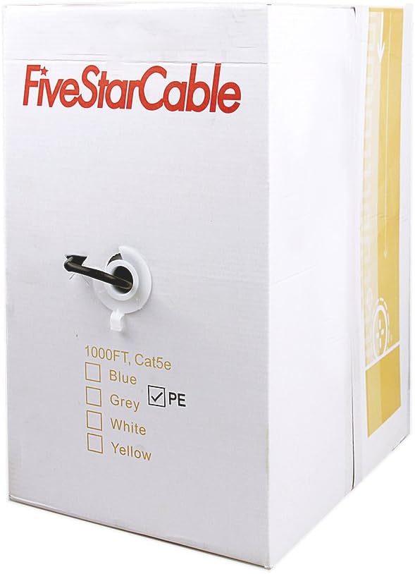 Black Outdoor UV Rated UTP Cat5e Ethernet Cable, 1000 Ft R81831