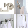 Brushed Nickel Double Robe Hook S414