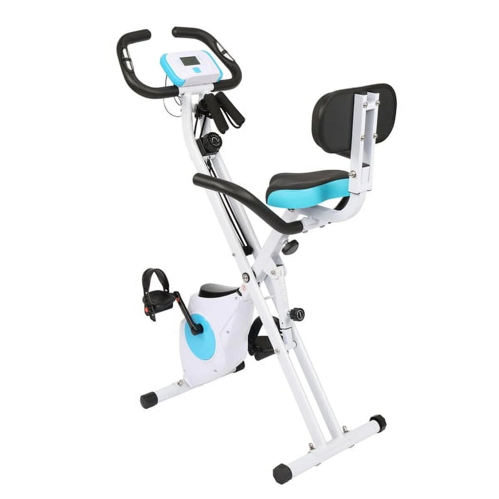 Foldable Indoor Exercise Bike 300LB Capacity 8-Level Magnetic Resistance B721