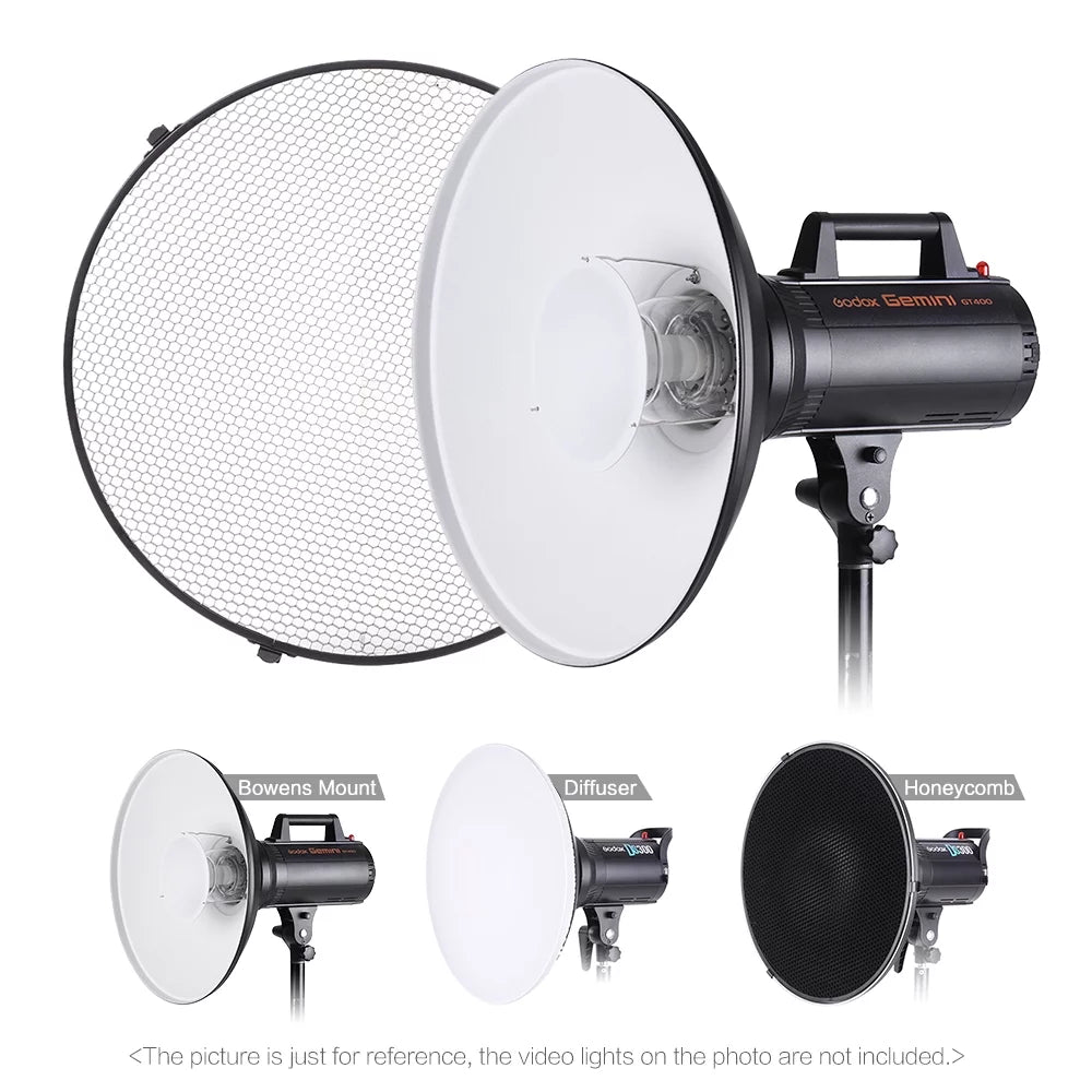 41cm Speedlite Strobe Lighting Diffuser Beauty Dish Lampshade Bowens Mount T2101