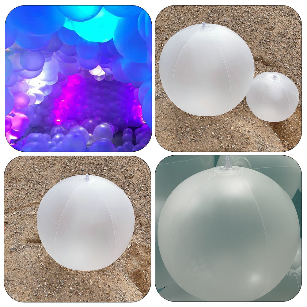 10 Pcs Kids LED Inflatable Ball Game White Pvc X36317