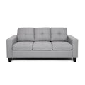 Gray Fabric Tufted 3 Seater Sofa W224