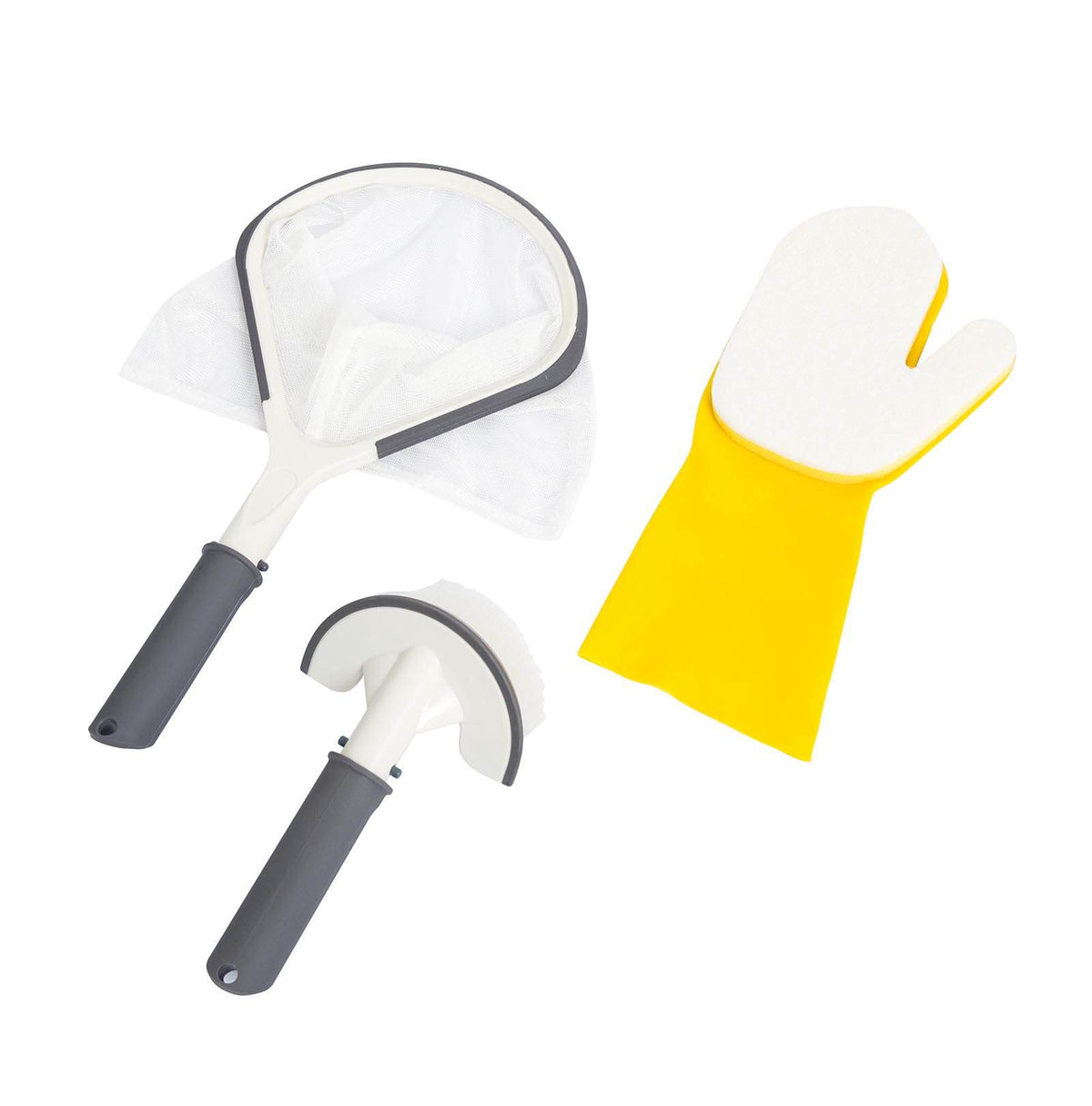 4 Person Inflatable Hot Tub with 3 Piece Cleaning Tool Set F54558