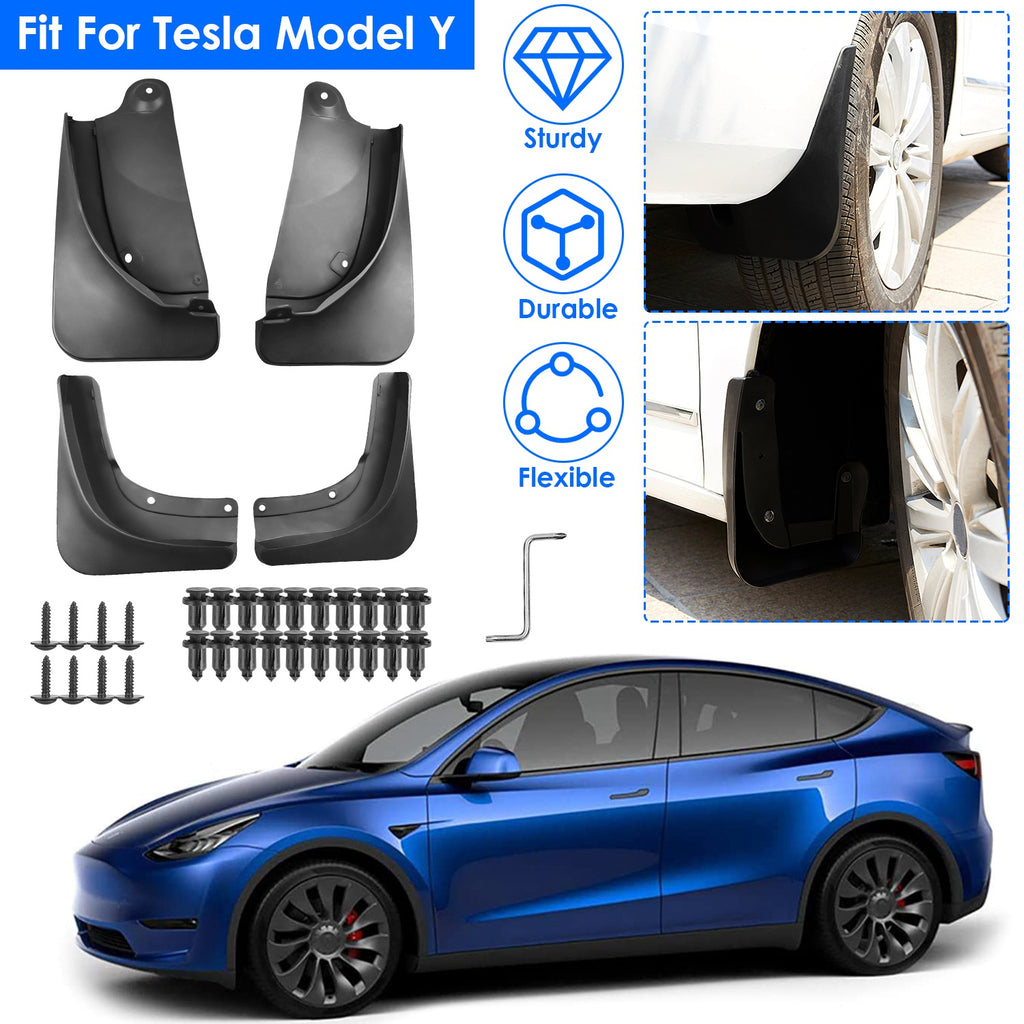 4PCS Drill-Free Splash Guards for Tesla Model Y 2020-2023 K783