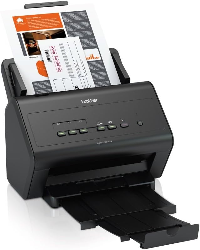Black Network Document Scanner B66014
