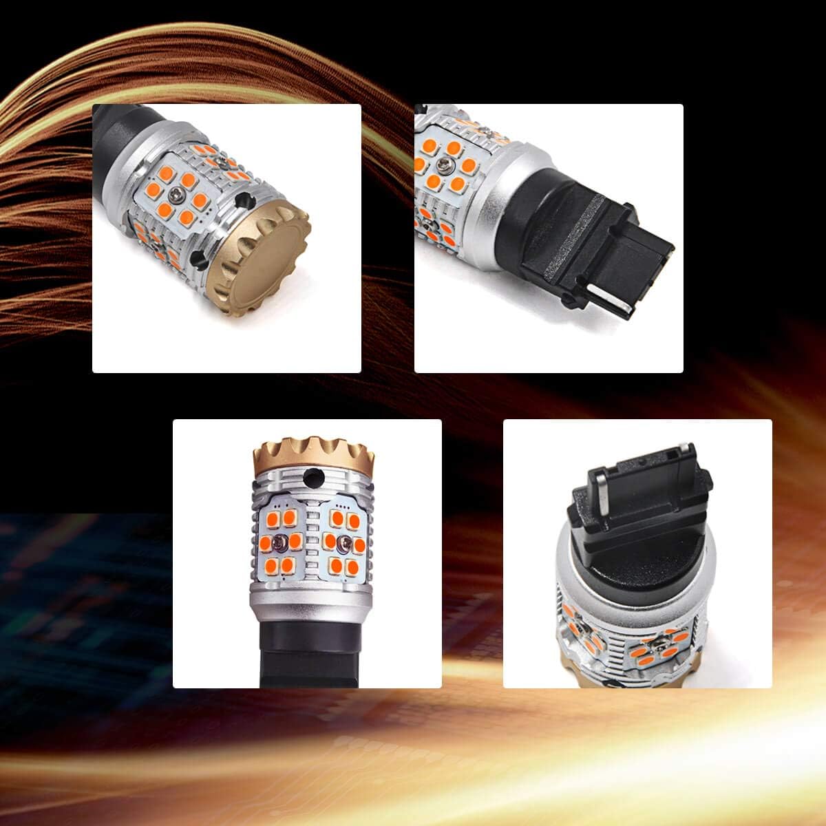 Amber LED Turn Signal Light Bulb (Pack of 2) T6242