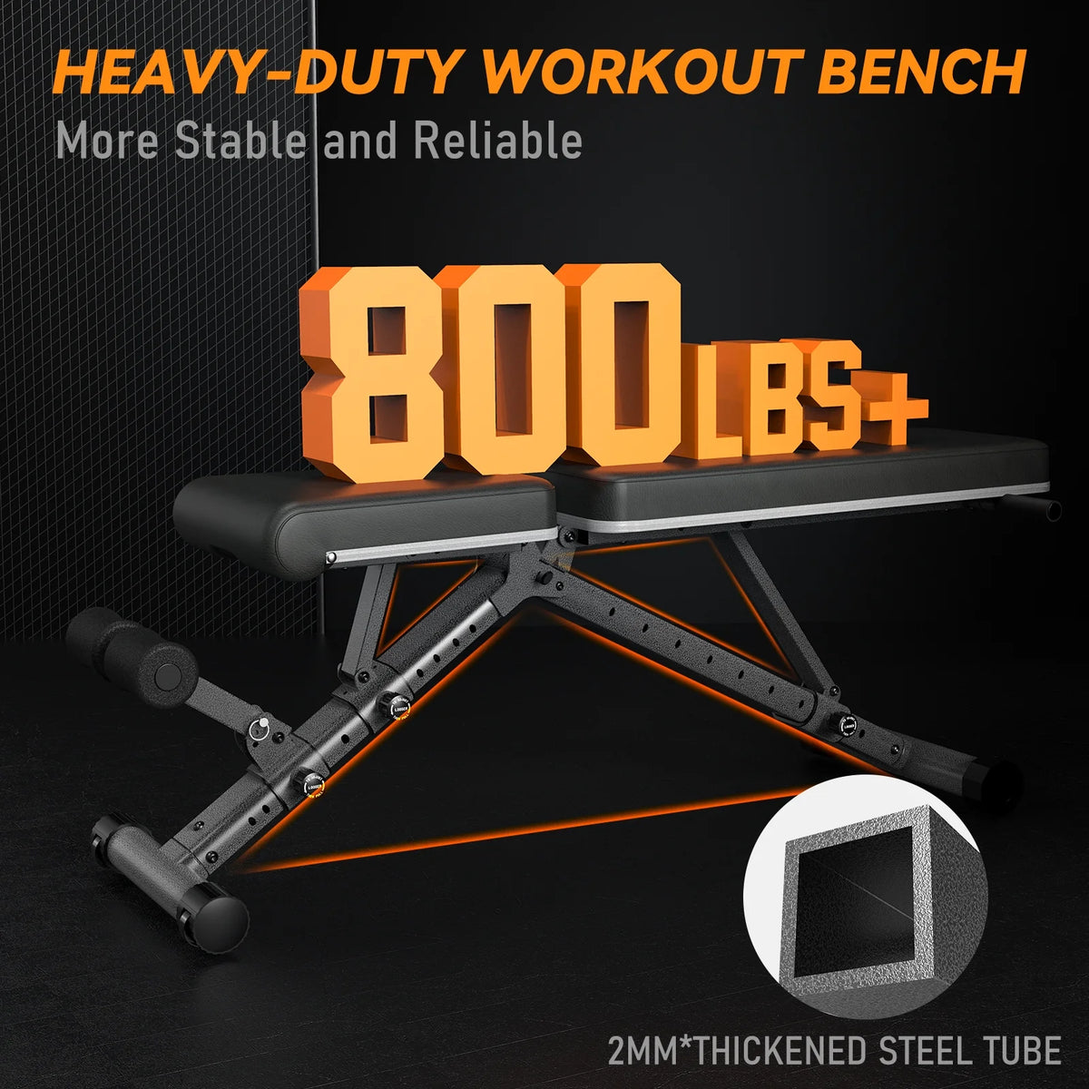 Adjustable Weight Bench 800LB Incline Decline U93952