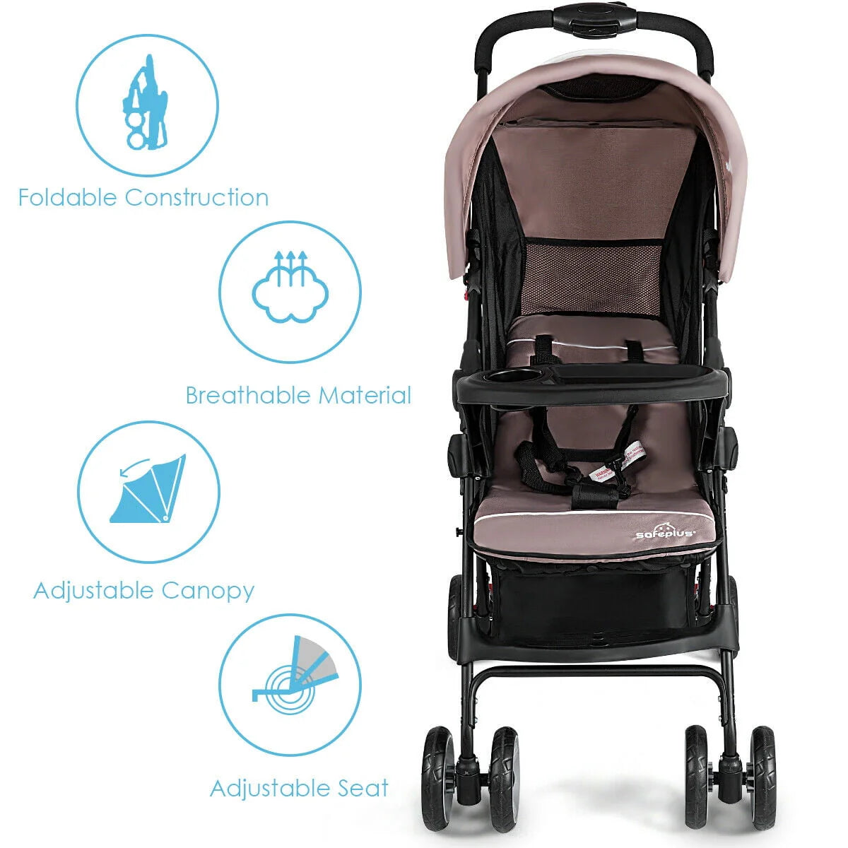 Foldable Lightweight Baby Stroller Pushchair X6000