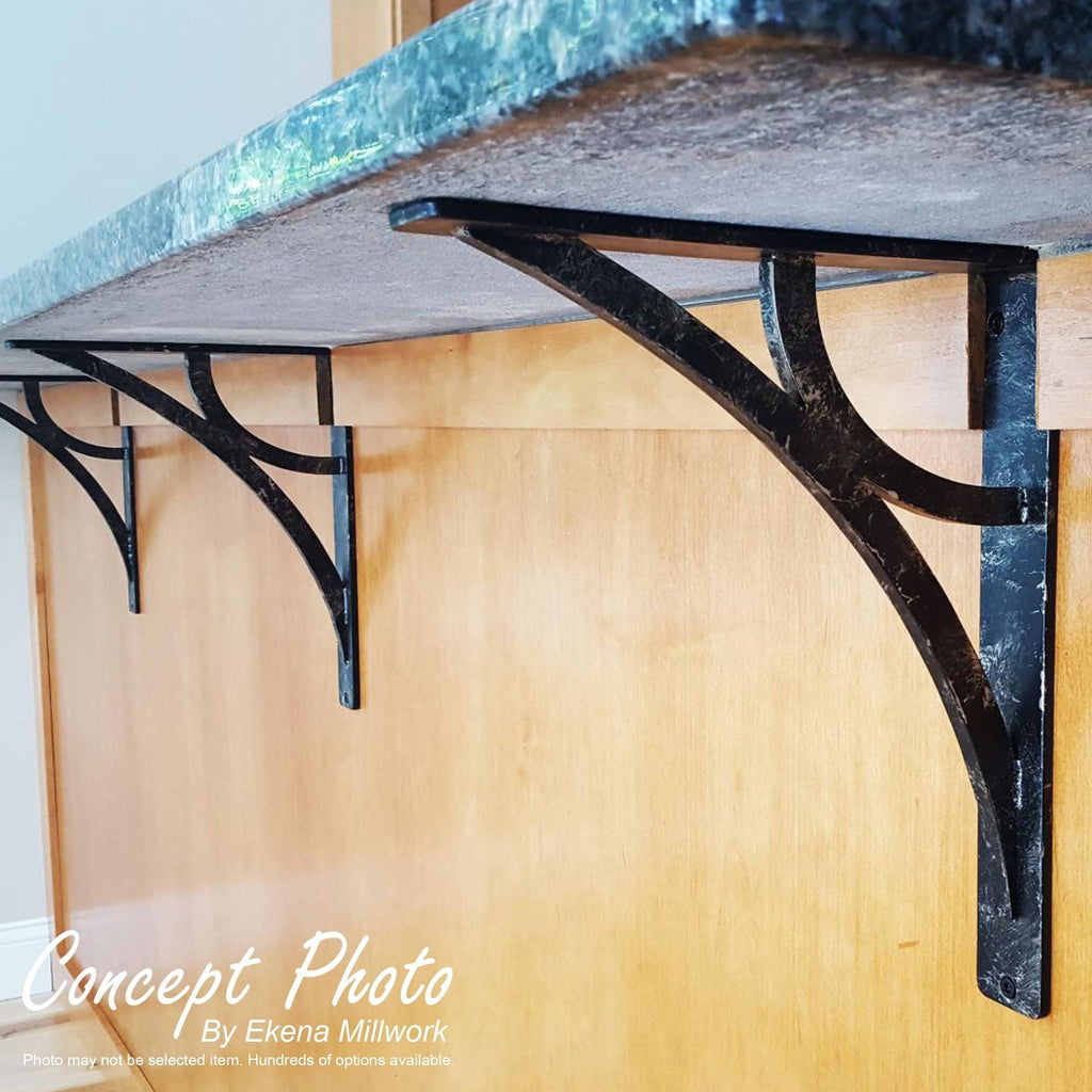 Wrought Iron Bracket Antiqued Bronze Triple Center brace S64546